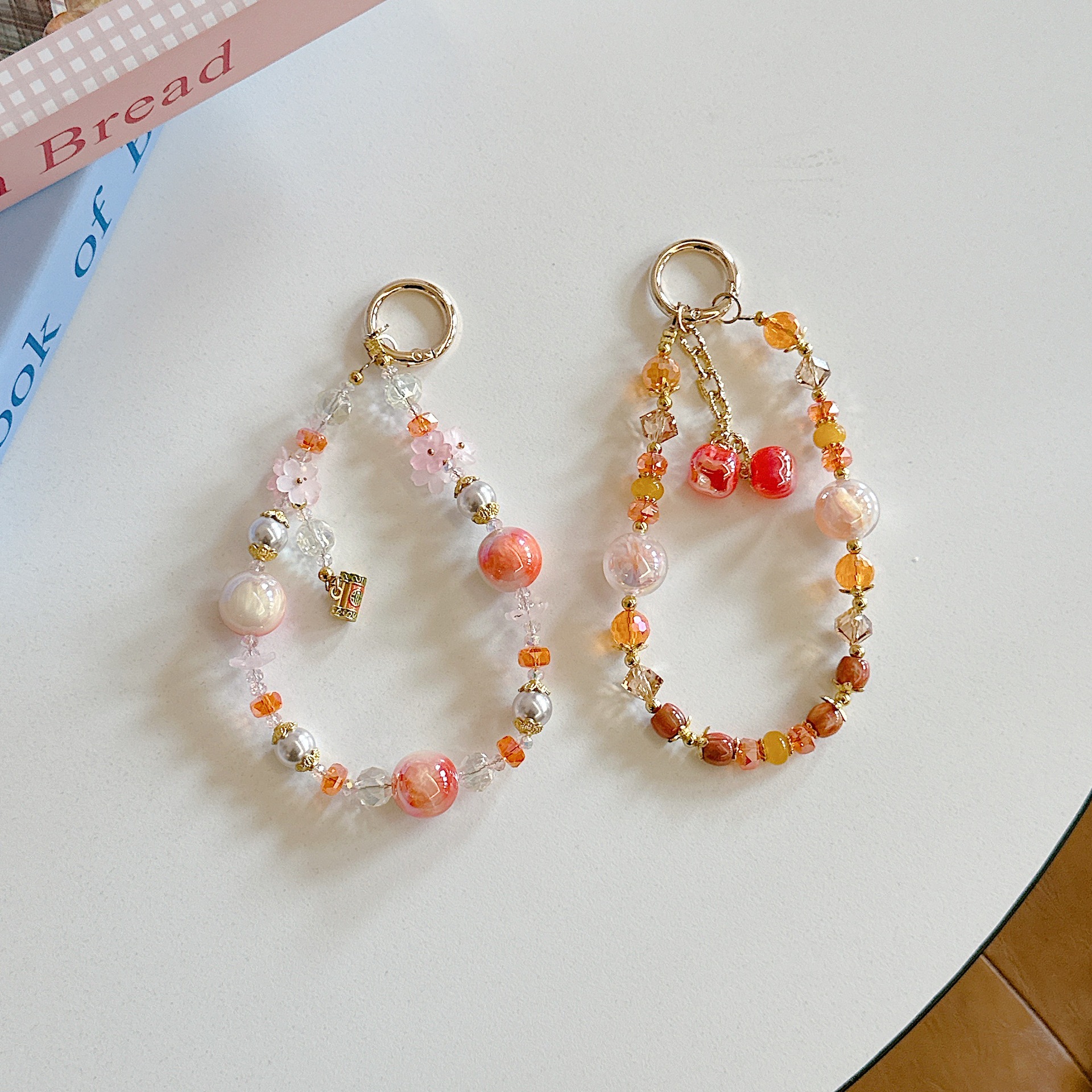 Boutique hecho a mano de alta gama para teléfono móvil cadena ins caqui Ruyi cadena colgante cordón de teléfono móvil de moda cadena/colgante corto