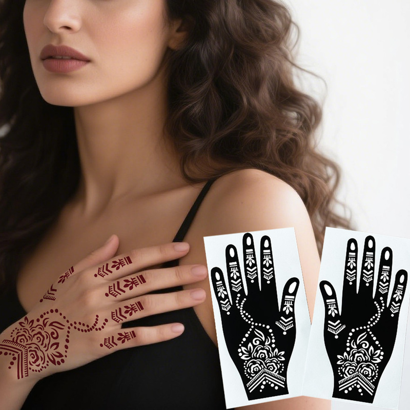 Dark Wind Hand Tattoo Palm Tattoo Template Hand Simulation Temporary Sticker Beautiful Original Hand Tattoo