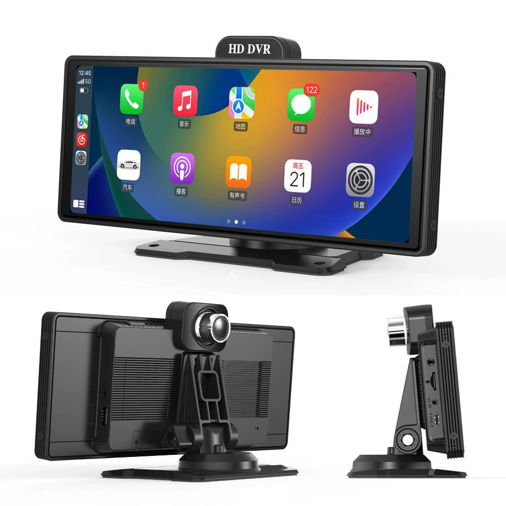 Беспроводной CarPlay Hicar — интеграция навигации с центральным управлением, умный экран, двойной список, запись поездок, камера заднего вида