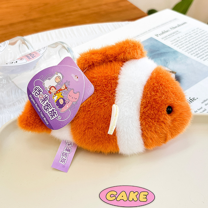 Clownfish refrigerator magnet with lanyard