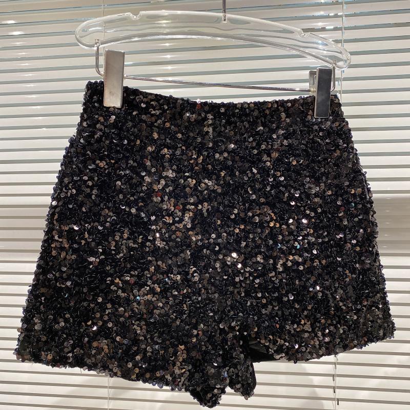 Women's Daily Streetwear Solid Color Shorts Sequins Casual Pants Flared Pants display picture 30