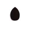 Drop-shaped, black, sponge