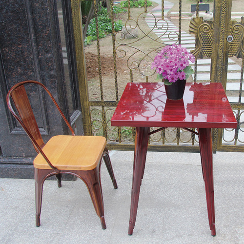 Factory direct sales iron chair iron chair back chair modern industrial style Nordic household stackable metal dining chair