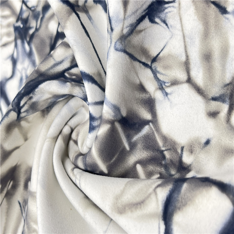 纬编双面印花 瑜伽服面料 锦纶氨纶高弹运动面料 消光