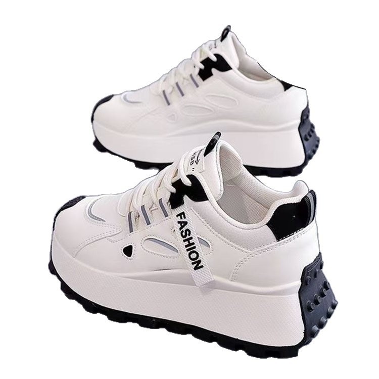 Zapatos deportivos de suela gruesa para mujeres 2026 nuevo otoño versátil zapatos para correr zapatos casuales transpirables zapatos de papá al por mayor