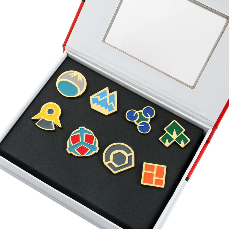 国境を越えて人気のあるポケモンの金属バッジ宝可夢セットの美しい箱プレゼントピン漫画ブローチ|undefined
