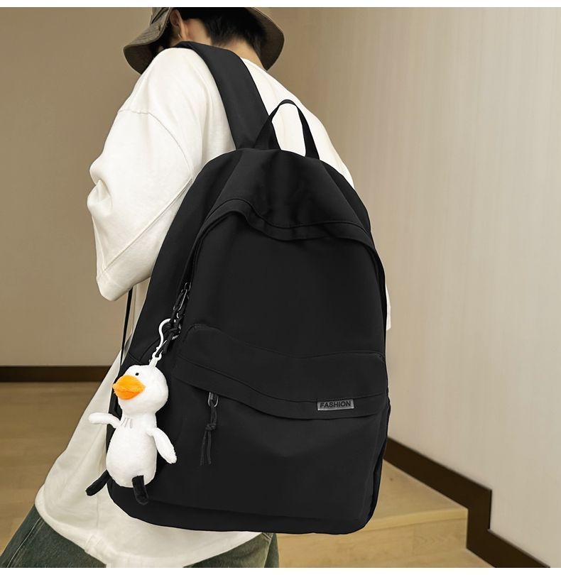 Men's Backpack Simple Large Capacity Travel Backpack Women's Casual Japanese Style Middle School High School College Student School Bag