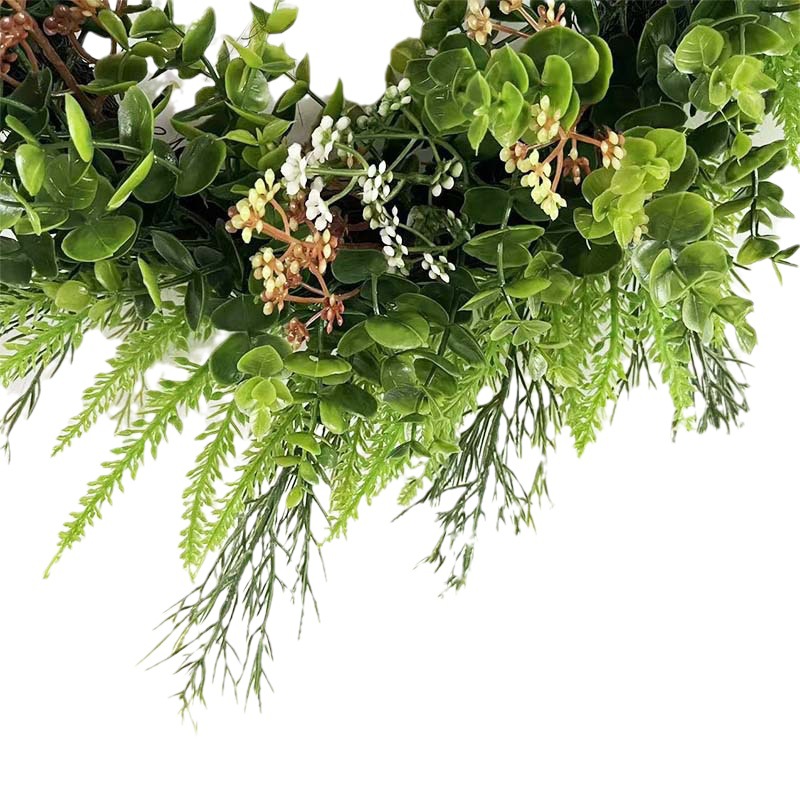 Cross-border supply Amazon hot selling Christmas decoration wreath lavender eucalyptus circle door hanging wreath manufacturer