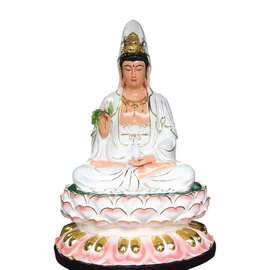 树脂玻璃钢观音菩萨佛像摆件 坐莲观音图片河南佛像厂直销