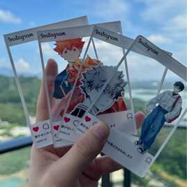 定制人物周边diy合影卡自印动漫卡通ins明星亚克力卡片创意定制