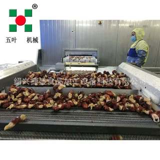 龙虾加工分级前处理 快速盘冻龙虾尾设备 大型设备海鲜生产线