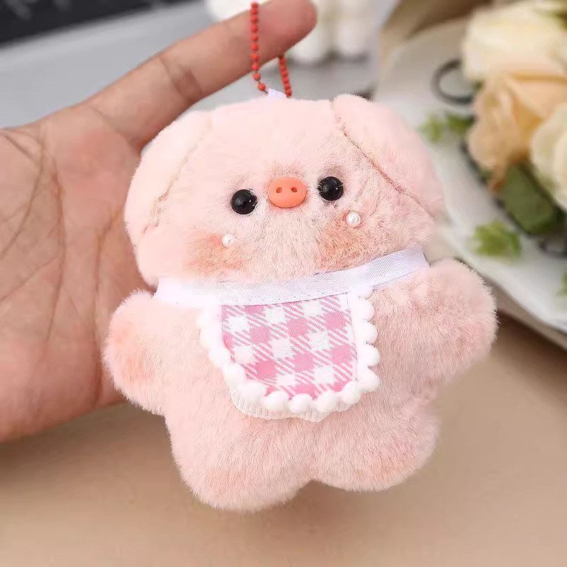 Polvo de peluche variable de cerdo de cerdo muñeca de niña corazón colgante de llavero para amigos amigos cerdo de peluche colgante de bolsa
