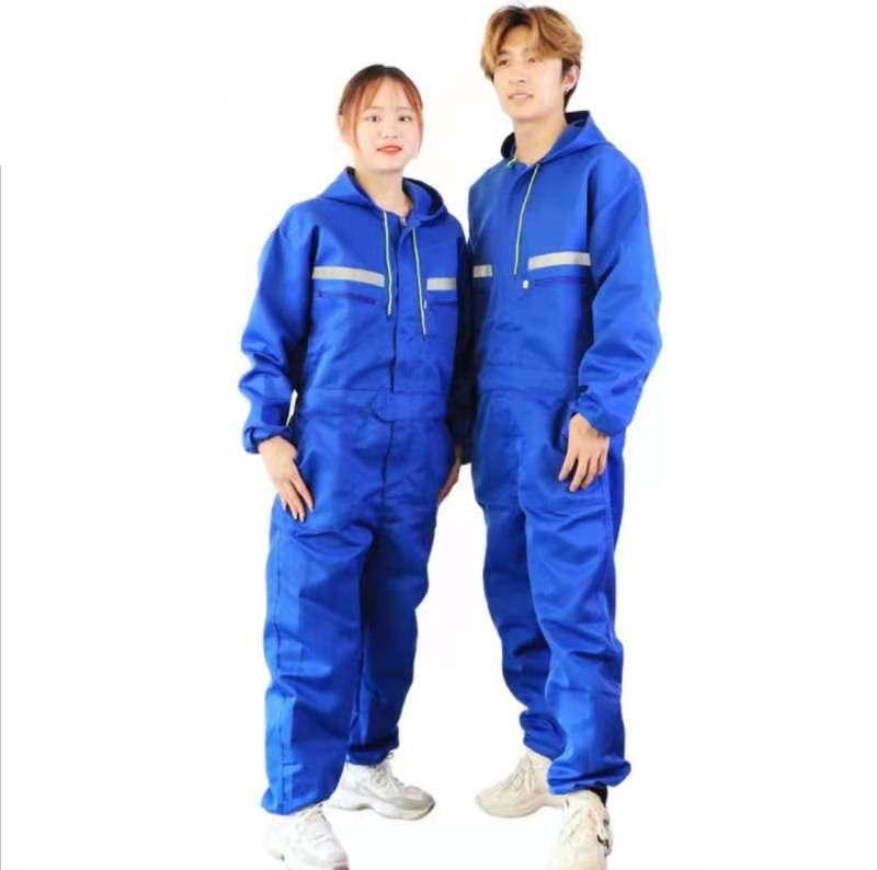 Fuente algodón puro hilo de poliéster algodón poliéster reparación de automóviles resistente a la suciedad y al desgaste ropa protectora de soldadura eléctrica ropa de trabajo a prueba de polvo traje de una pieza