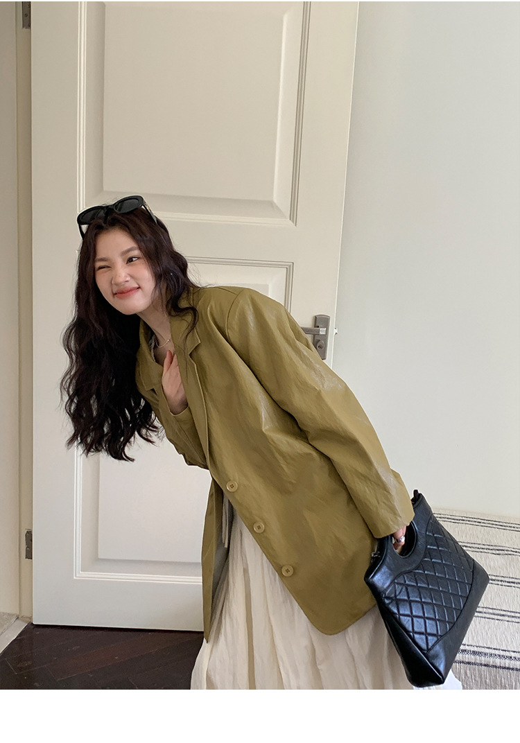 MOXI十三行女装皮衣外套女2024春秋新款韩版女式夹克PU皮夹克上衣详情21