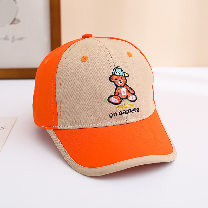 Children's baseball cap male and female baby sun protection sun hat Korean bear peaked cap outdoor travel hat wholesale