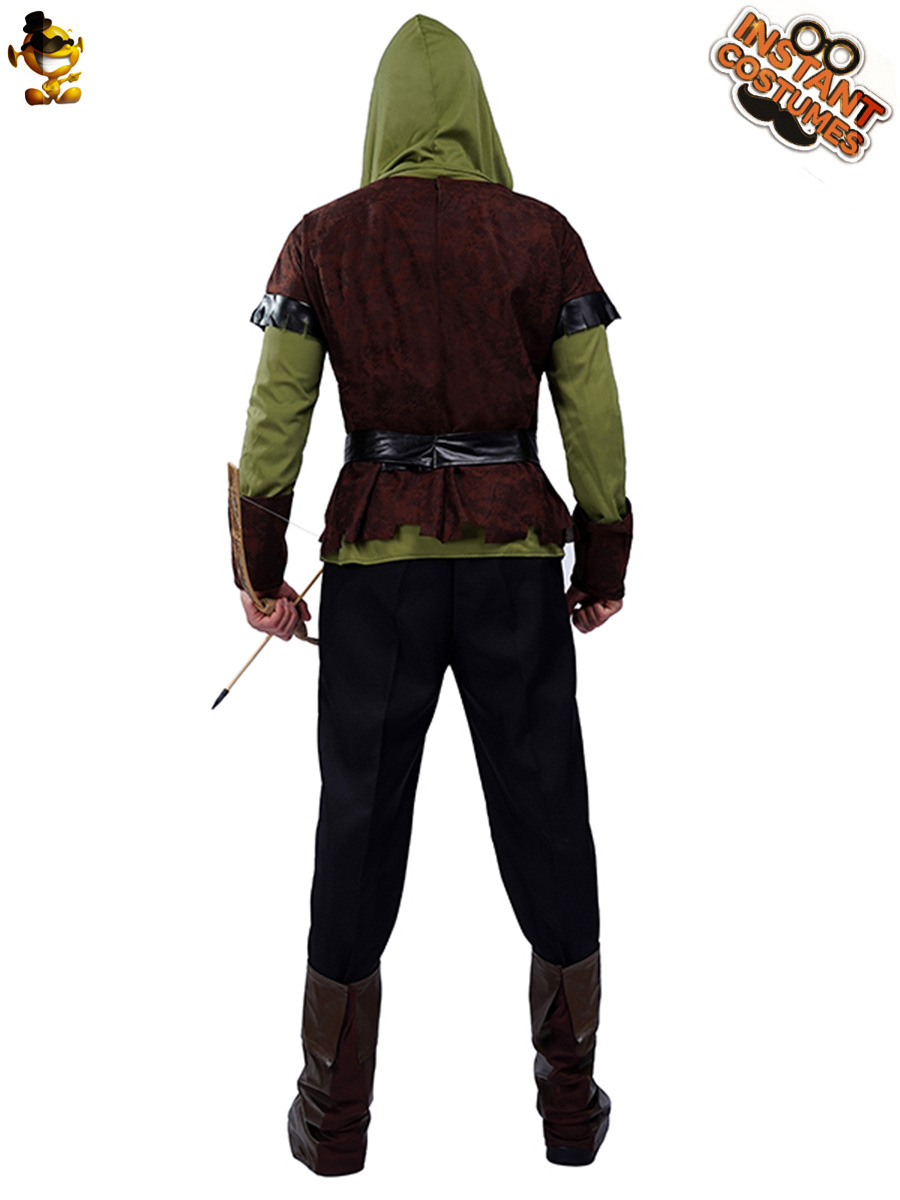 De Halloween de los hombres adultos arqueros Cosplay traje europeo caballería etapa partido rendimiento
