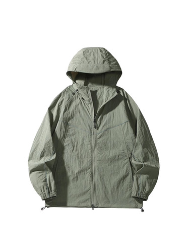 New loose teen couple's hooded UPF100 + sunscreen clothing men's outdoor sports fishing clothes skin