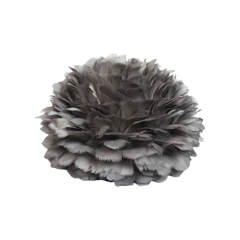 Accesorios de pantalla de plumas al por mayor lámpara de pie redonda esférica cubierta plana lámpara de hogar europeo pantalla Shell al por mayor
