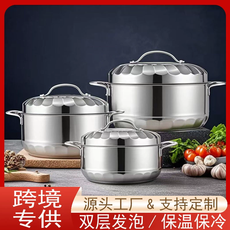 Thermos stainless steel, set, orchid, increased thickness