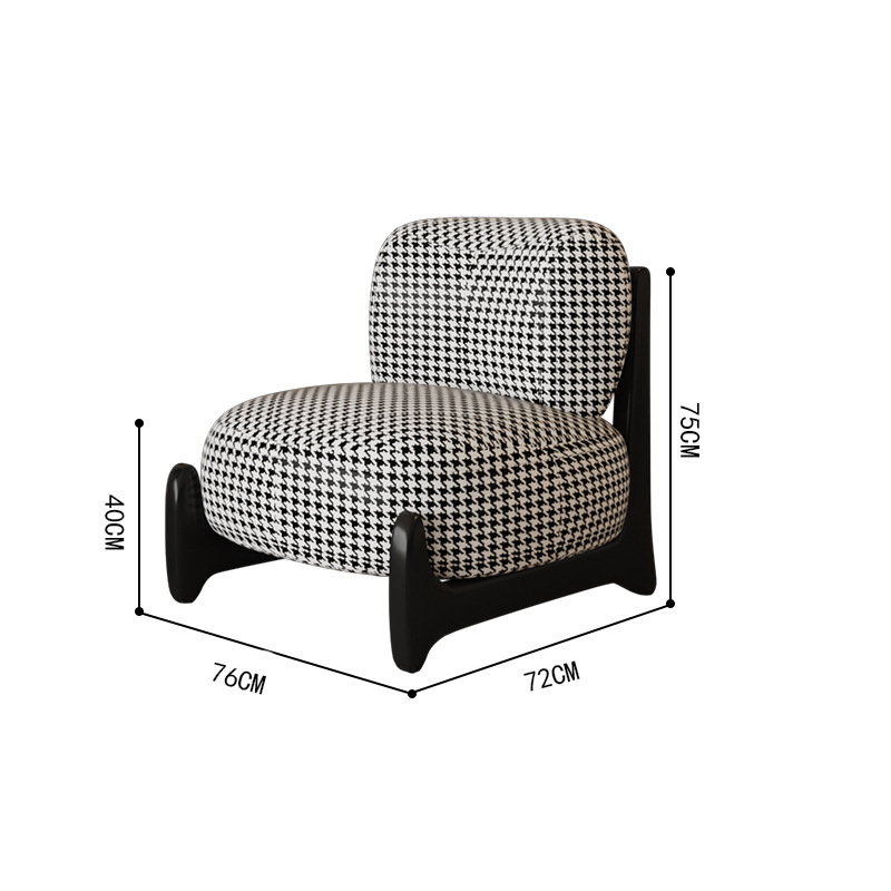 Nordico silla de trineo de viento tranquilo encantadora red con un solo suelo perezoso sofá de madera maciza moderna y simple