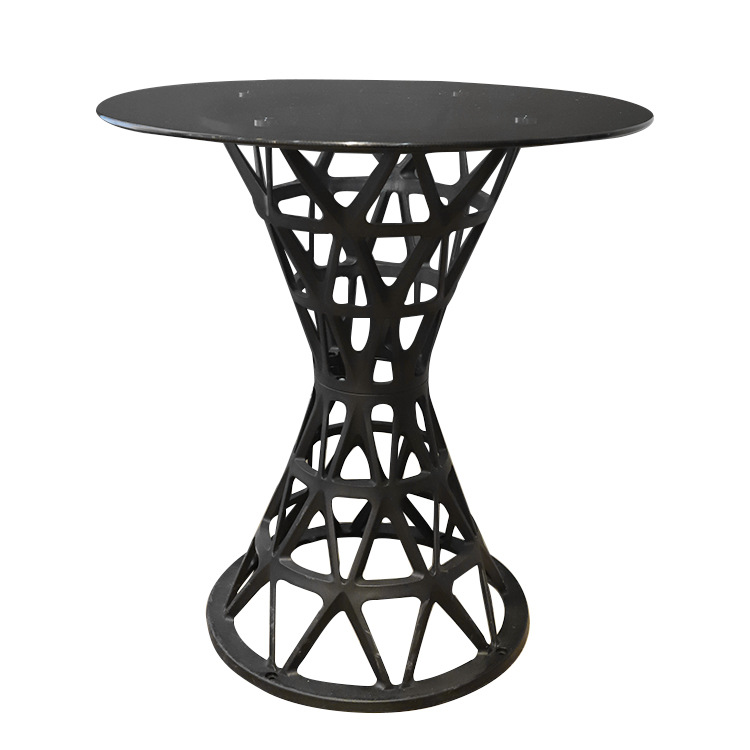 Mesa de esquina de vidrio tabla de roca de lujo ligero diseñador de mesa de mesa de vidrio templado redondo sensación de alto nivel image 6