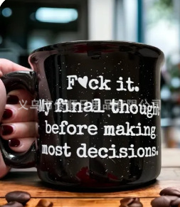 Transfronterizo nueva taza de café divertida creativa punto de pulverización Taza de cerámica Taza de leche de cerámica