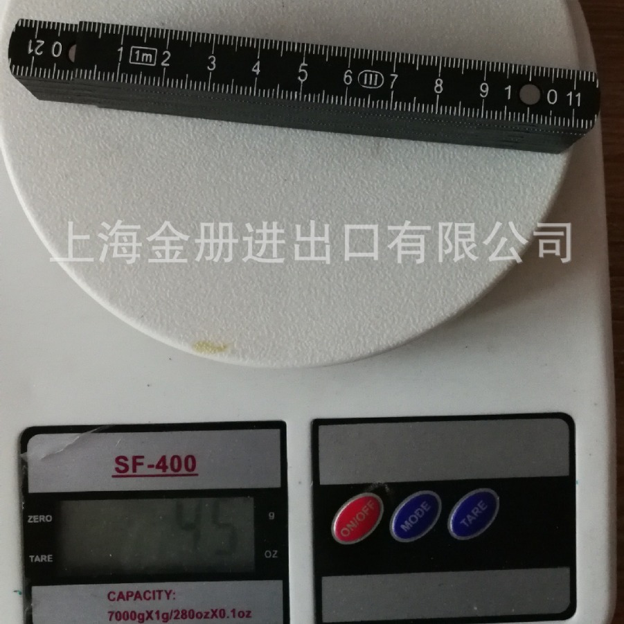 跨境Plastic folding ruler 塑料折尺 折叠尺 1米10折黑色ABS折尺