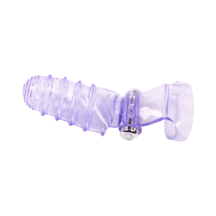 Vibrating Finger Sleeve Clitoral Stimulator, TPE Bullet Vibrator, Electric Button Control — detail image 9