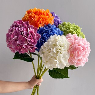 180 Pieces of 3D Hand-Feel Large Hydrangea Moisturizing Artificial Flower Film Flower Home Decoration Wedding Photography Props Hydrangea