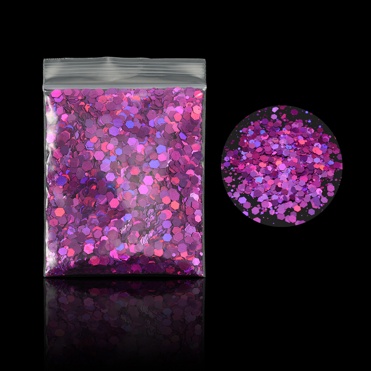 Manicura 19 color láser brillo lentejuelas en bolsas brillo en polvo traje DIY Quicksand flujo cáñamo epoxi belleza joyería