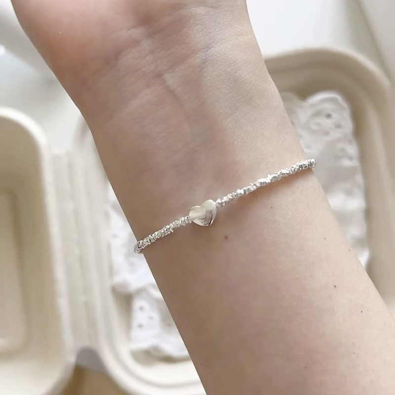 S925纯银不规则海蓝宝淡水珍珠手链爆款小众ins简约百搭个性手串|undefined