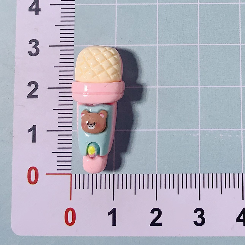 Hermoso instrumento musical accesorios de resina de oso DIY accesorios de cabello a mano clipes de cabello taza de agua pegamento de crema caja de teléfono móvil agujero agujero zapatos