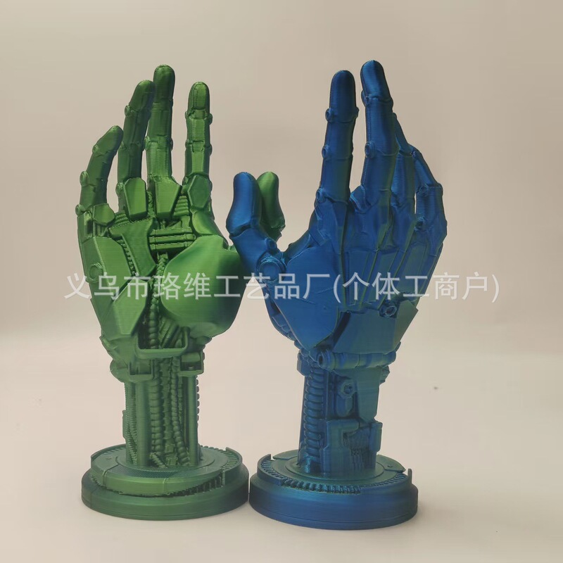 跨境3d打印机械手赛博朋克一体成型游戏手柄支架模型玩具支架仿真|undefined