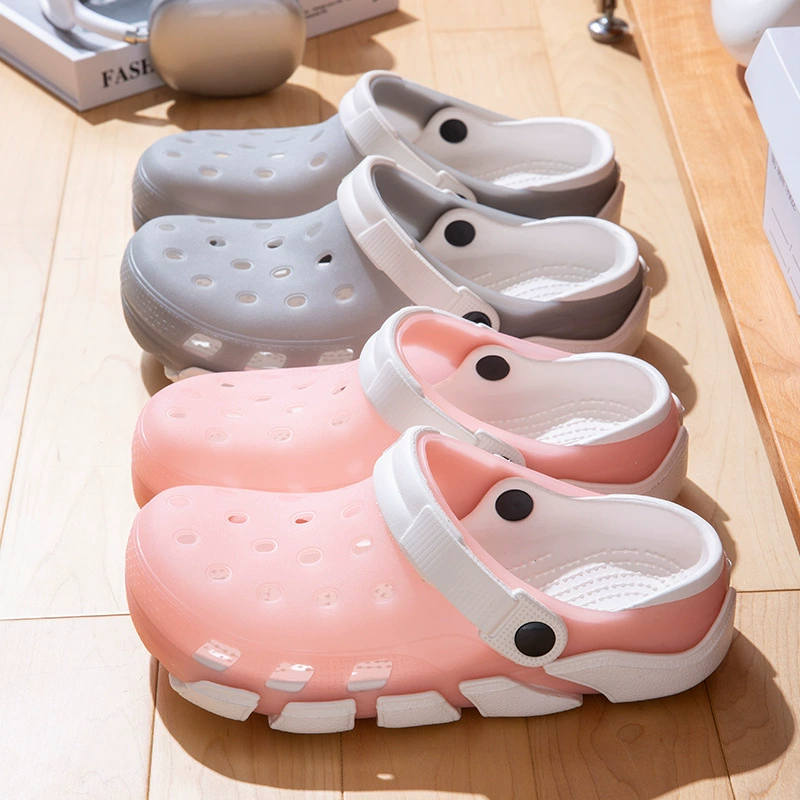 Мужские летние сабо на толстой подошве, новинка 2025 года, модные, износостойкие, женские нескользящие и антибактериальные сандалии из ЭВА, двойного ношения