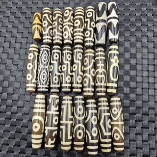 包浆黑白玛瑙天珠玉石散珠虎牙花瓶莲师玛瑙勒子路路通饰品配件珠