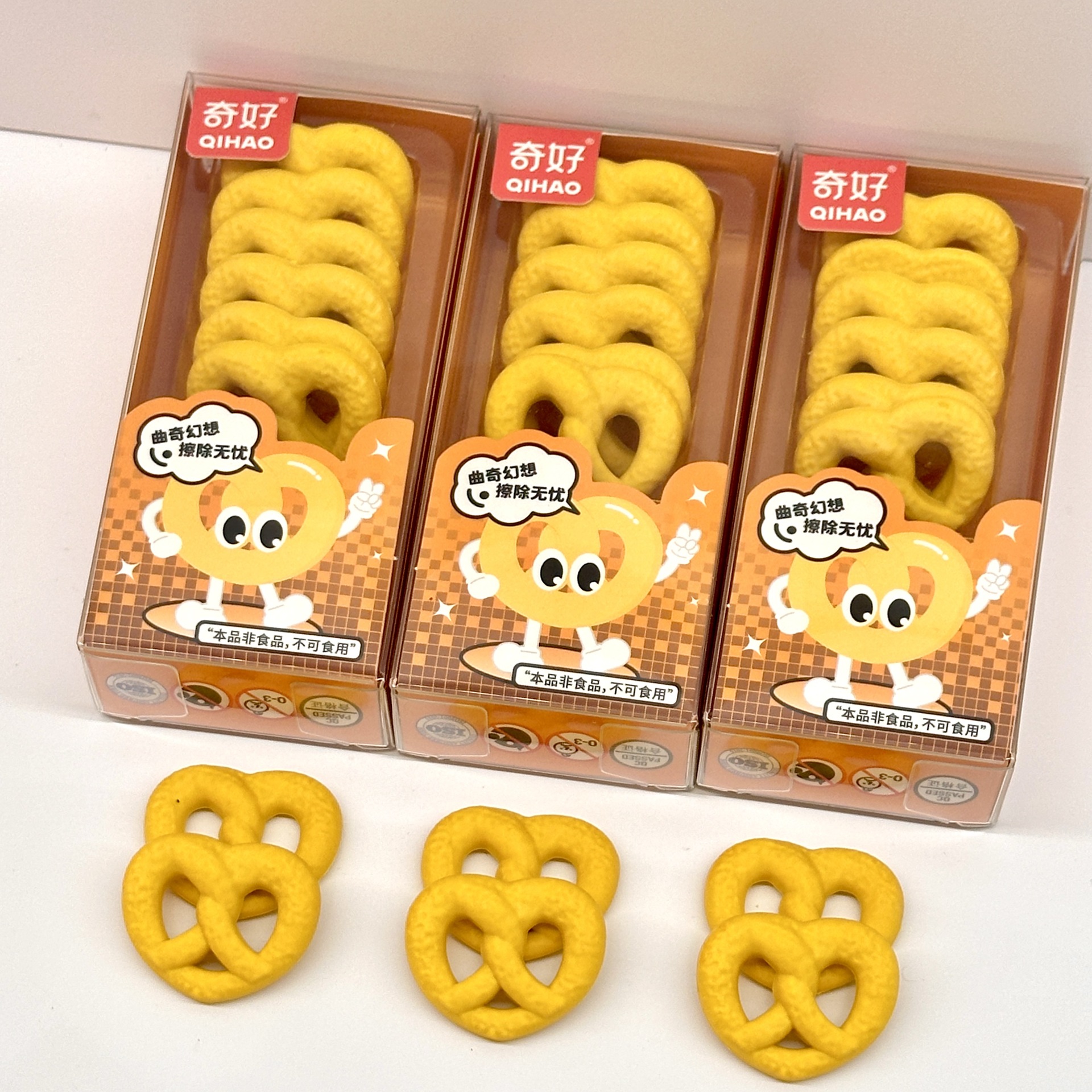 La simulación creativa de las galletas borradores lindos bocadillos creativos de goma de modelado para estudiantes de papelería lindos pequeños regalos