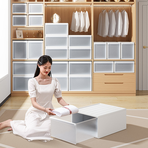 Sanding Drawer Storage Desk Organizer Drawer Style Storage Box Underwear Socks Storage Dustproof Makeup Storage Box