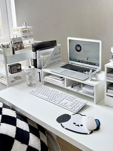 Laptop heightening stand desk office desk desktop storage shelf computer monitor dorm desk top shelf
