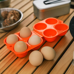 Outdoor 4-Piece Egg Carton Simulation Egg Trays Portable Camping Egg Protection Box Home Storage Box Shockproof
