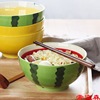 originality tableware ceramics Large bowl Soup bowl Noodle bowl Japanese lovely student dormitory A bowl of instant noodles household watermelon