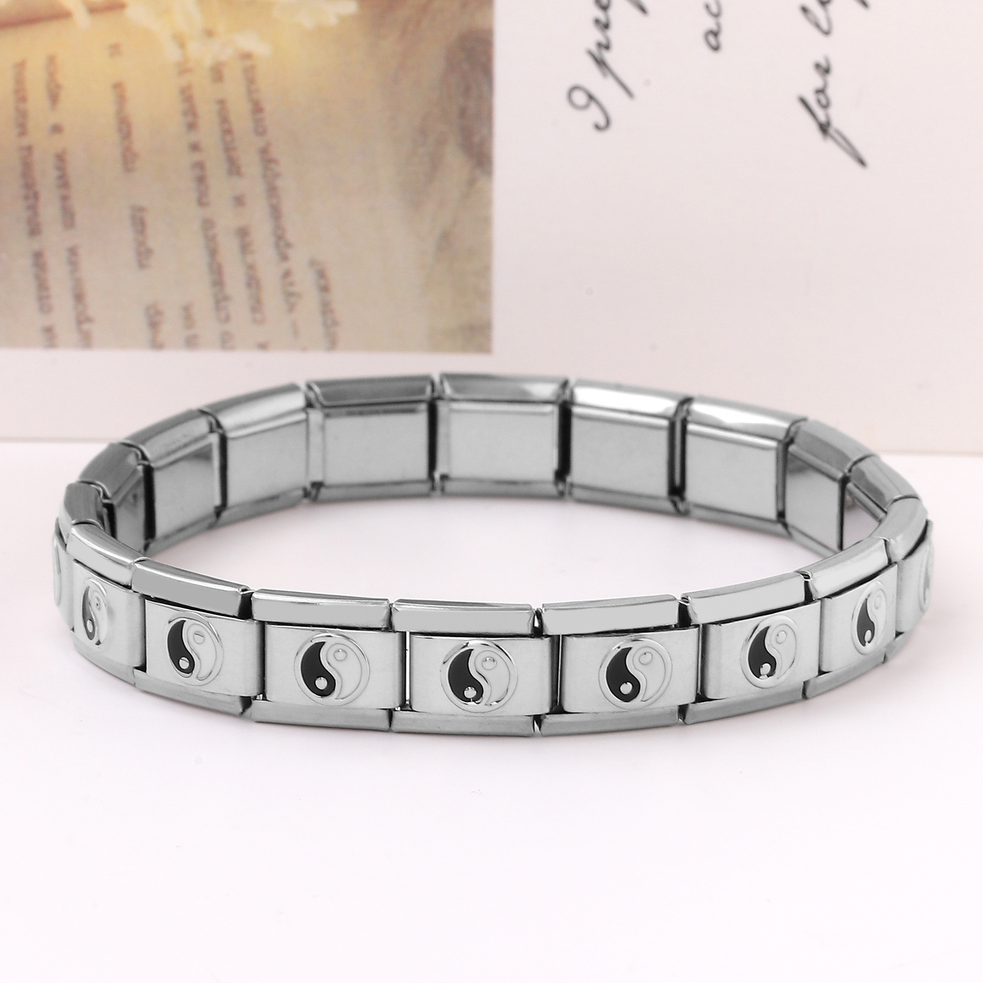 1 Piece Stainless Steel Gossip Bracelet Module Accessories display picture 3