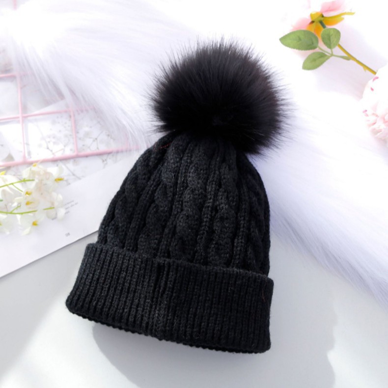 Gorro de lana tejido para niños de acrílico, térmico y a prueba de viento, para otoño e invierno image 5