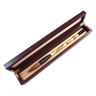 Shanghai Zhou huchen boutique weasel writing brush Li Keran dingshi Niu Tang boxed gift bucket pen calligraphy and painting writing brush