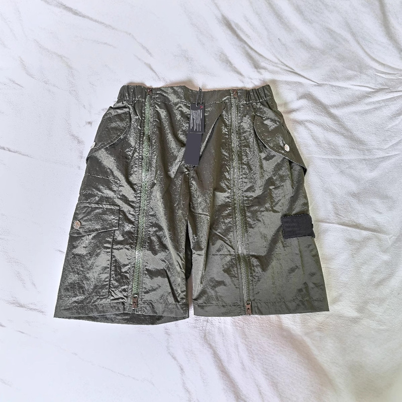 Stone Function Shorts Windproof Water-repellent Nylon Tooling Men's and Women's Summer New Sports Pants Upper Island Long Zipper Short