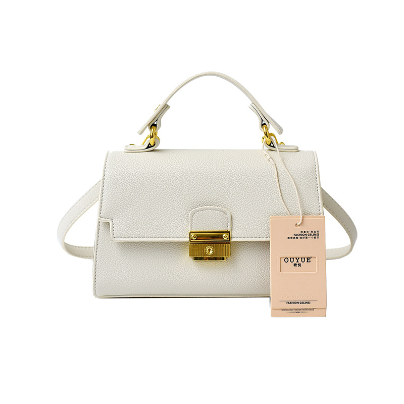 Bolso de textura transfronteriza 2025 verano nuevo bolso femenino retro patrón de lichi bolso de hombro simple bolso de mensajero de viaje