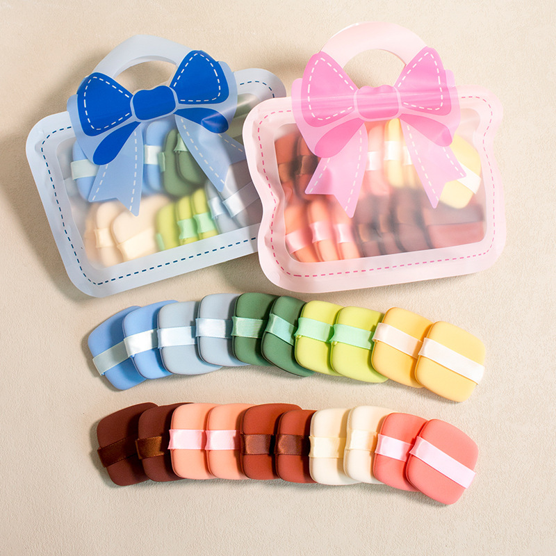 Macaron cojín soplo versión de hojaldre super suave en contacto con el agua para agrandarse 10T base de crema BB súper gruesa maquillaje de doble cara mar