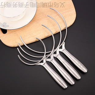 All-Steel Integrated Bowl and Fork Multifunctional Anti-Scalding Clip Insulated Bowl and Snail Noodle Soup Bowl Tool Japanese Style Household
