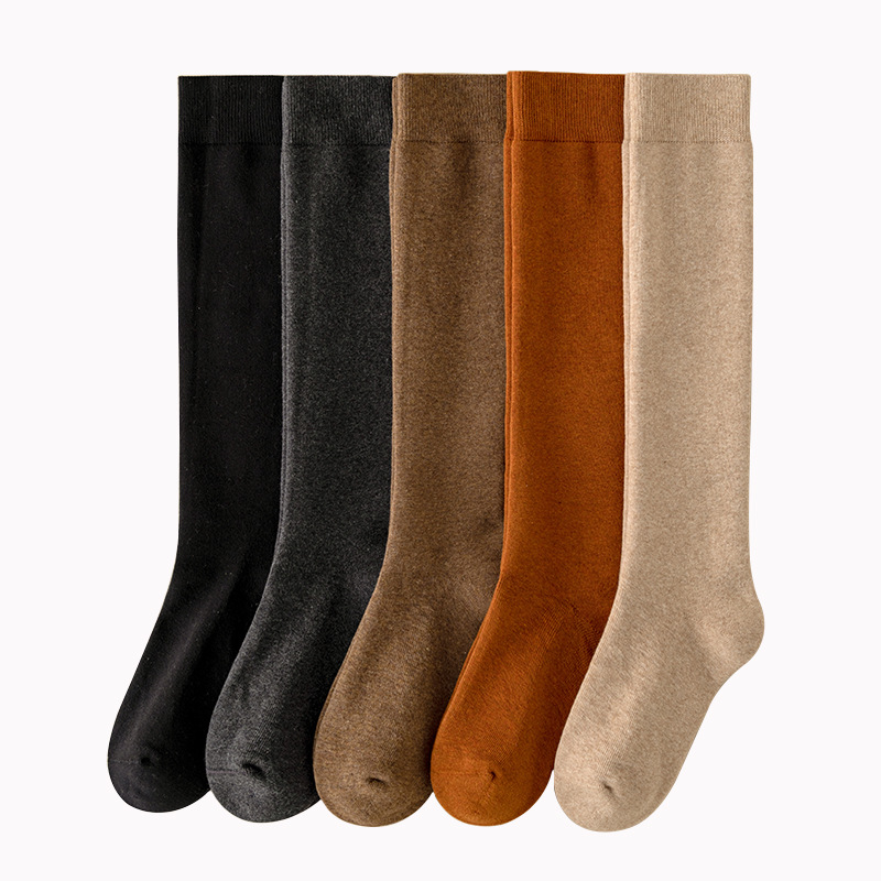 95 gramos de calcetines de algodón para mujeres otoño y invierno gruesas calcetines de pantorrilla para mujeres a prueba de frío calcetines de rodilla sin hueso calcetines para mujeres