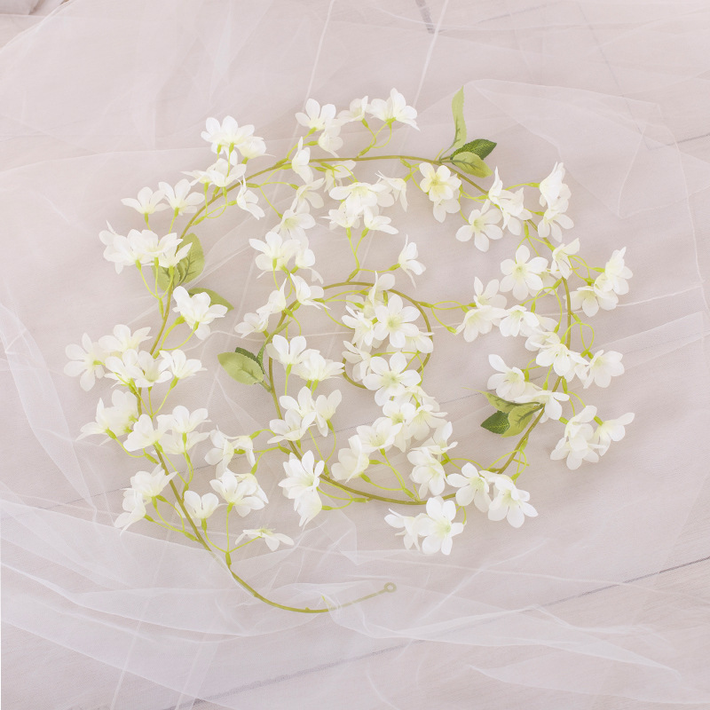 籐プラスチックローズラタン装飾造花結婚式エアコンパイプ巻き取りブロックつる天井壁掛け|undefined
