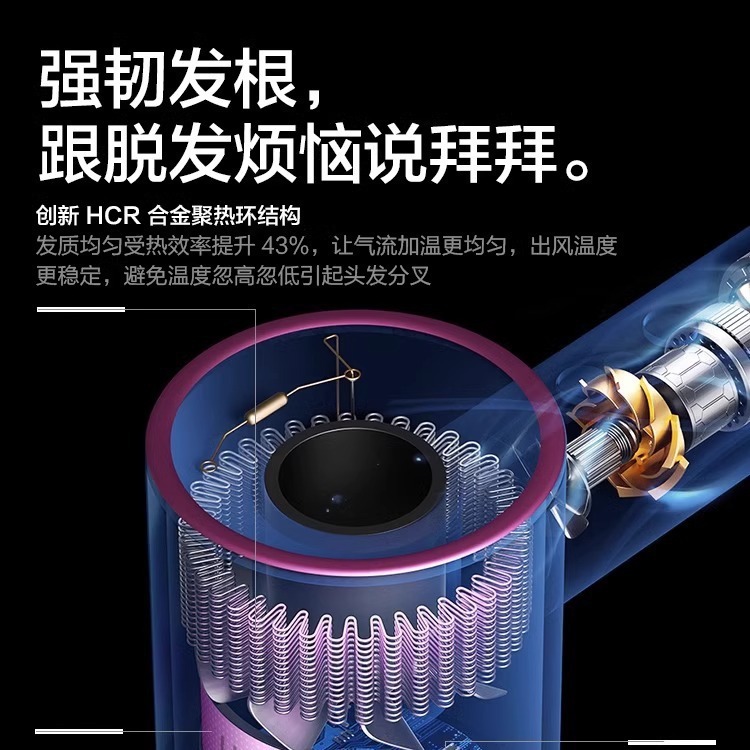 Huaqiangbei, the same top with high -speed hair dryer hair salon, home high -power negative ion leafless blasting 2